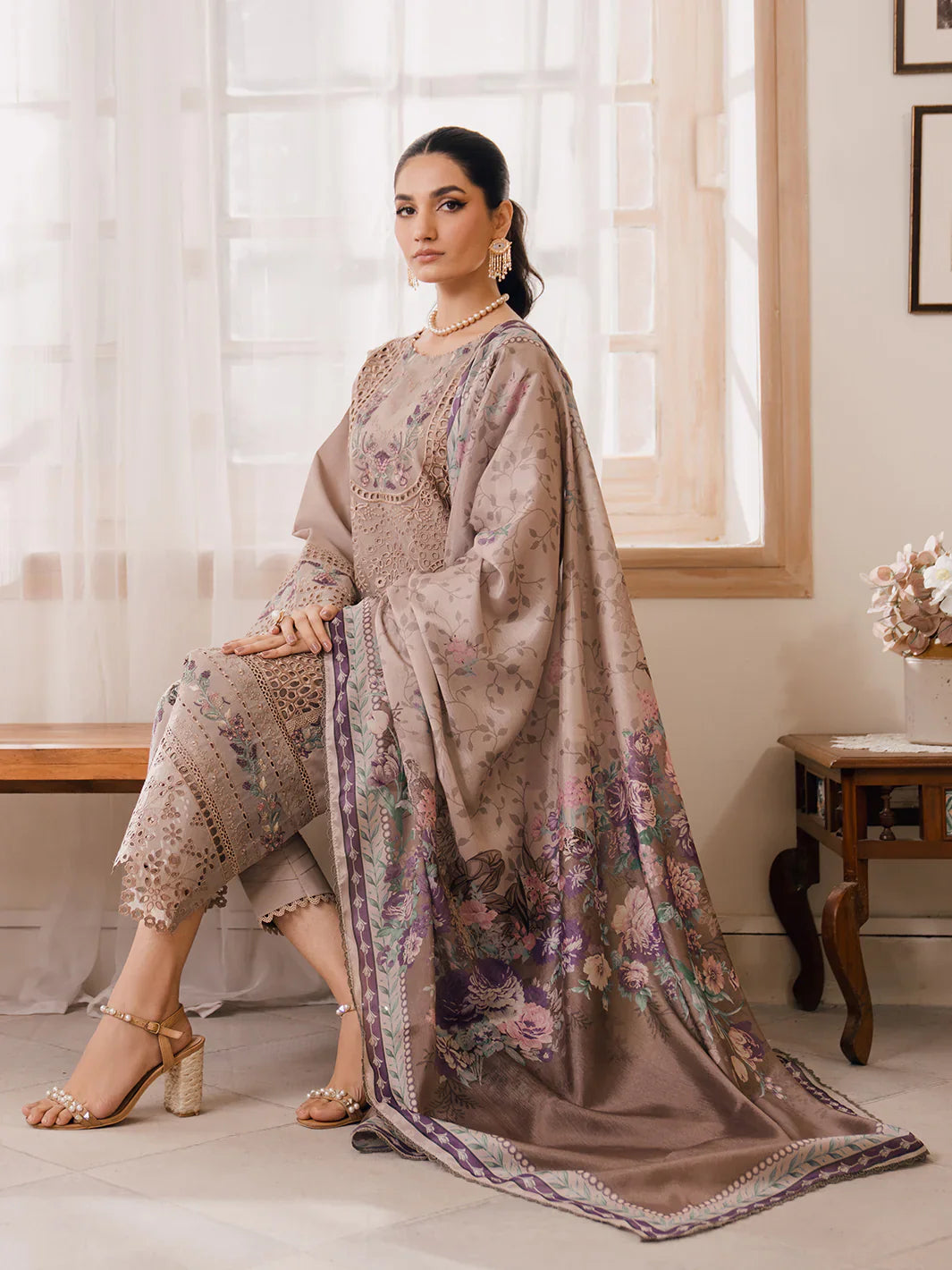 Bin Ilyas | Naqsh Luxury Lawn | Sorin by Bin Ilyas - Designer Dress - Type: Ladies Clothes - Available at Libayah - 100% Original