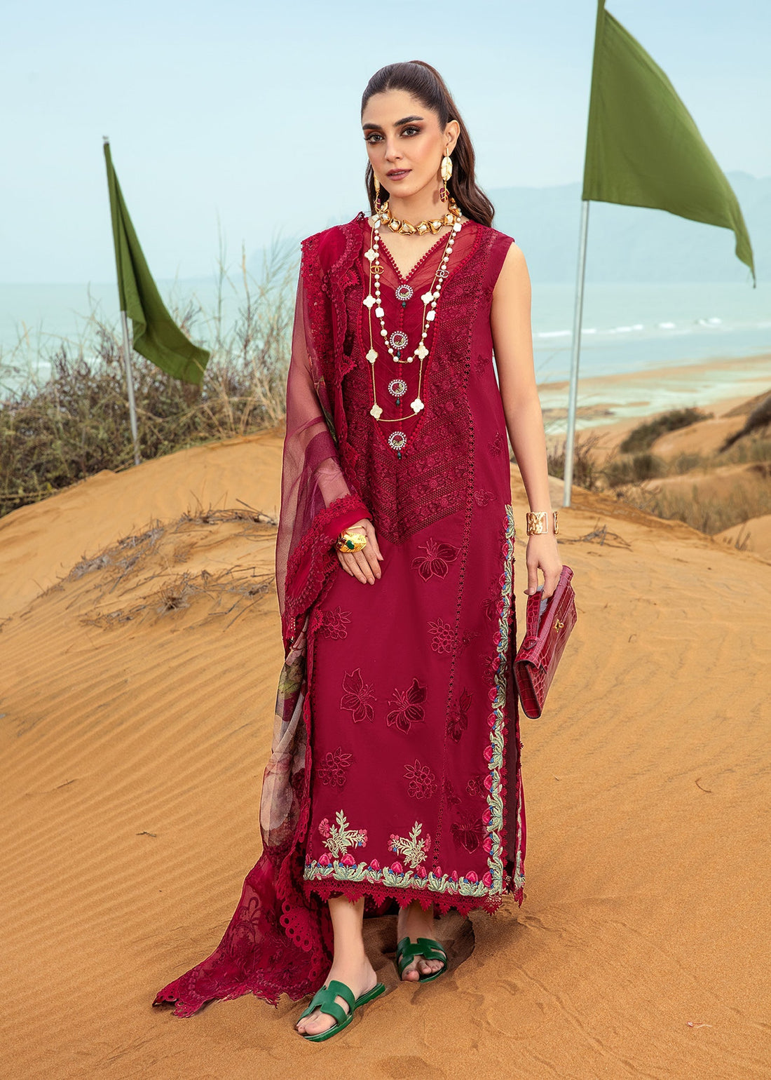 Crimson | Lawn 24 | Lillie de Jong - Cherry by Crimson - Designer Dress - Type: Ladies Clothes - Available at Libayah - 100% Original