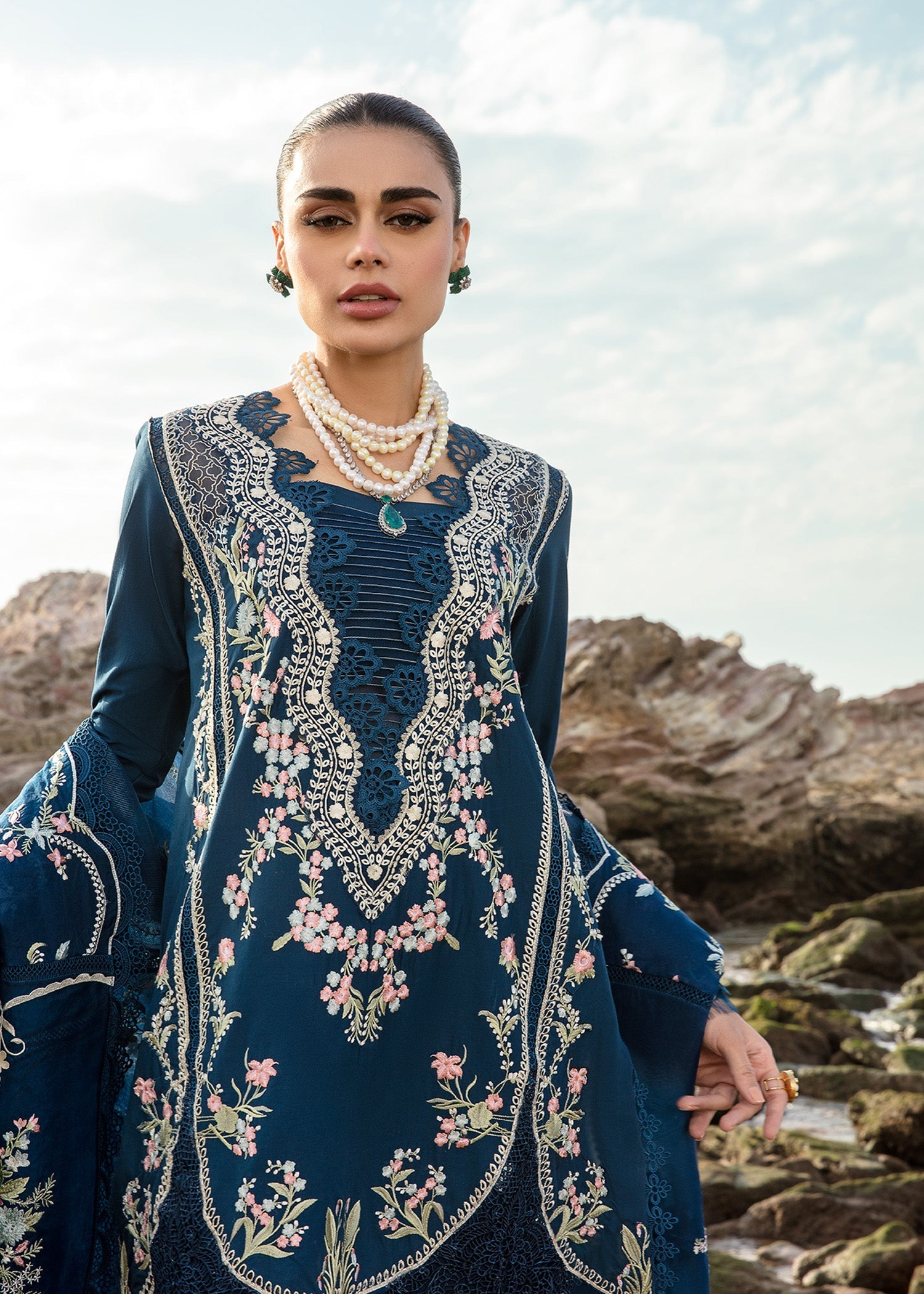 Crimson | Lawn 24 | Lolita - Lapis by Crimson - Designer Dress - Type: Ladies Clothes - Available at Libayah - 100% Original