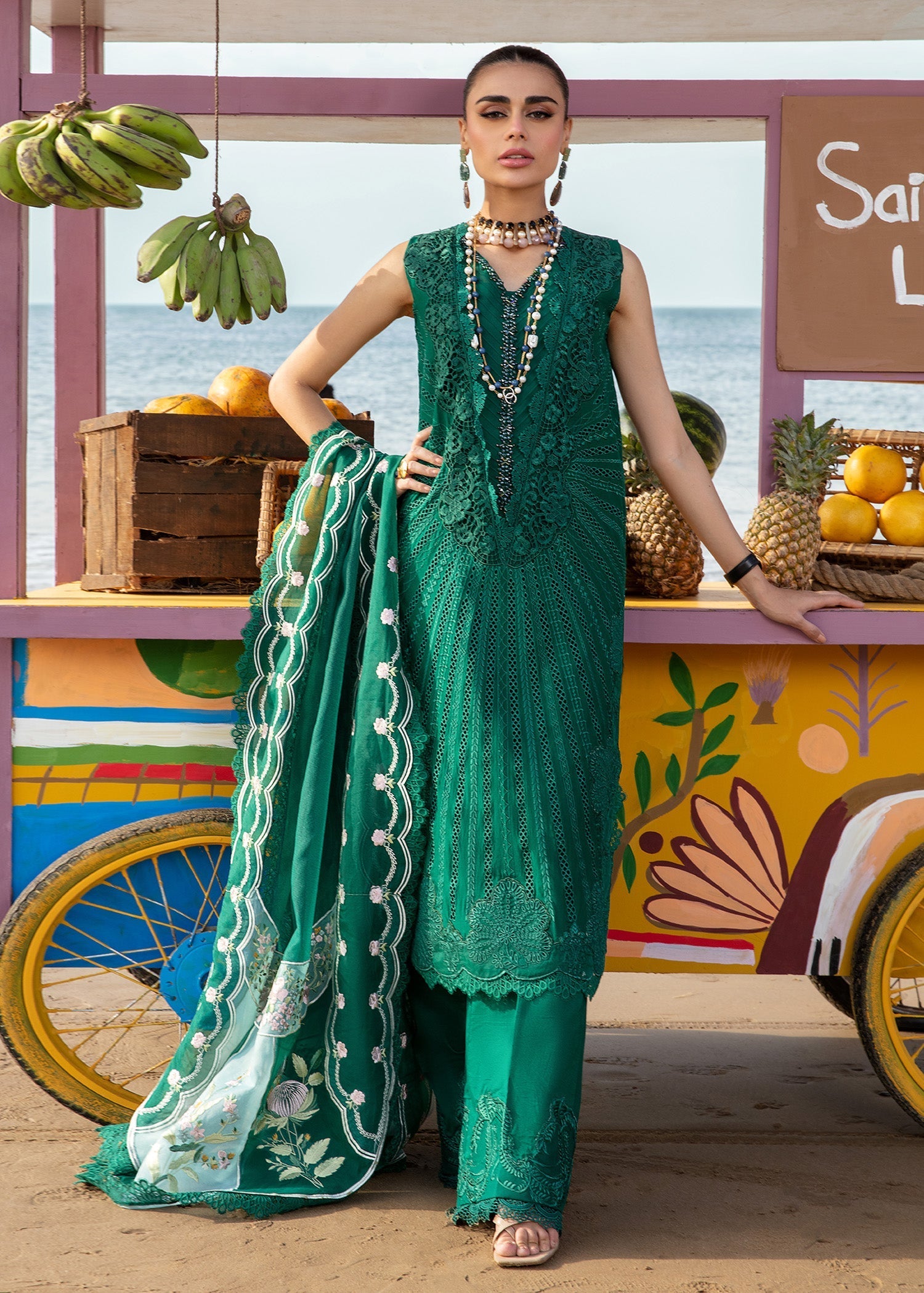 Crimson | Lawn 24 | Ulysses - Seaweed by Crimson - Designer Dress - Type: Ladies Clothes - Available at Libayah - 100% Original