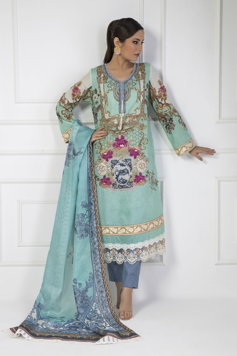 Shamaeel Ansari | Lawn 24 | LV112 by Shamaeel Ansari - Designer Dress - Type: Ladies Clothes - Available at Libayah - 100% Original