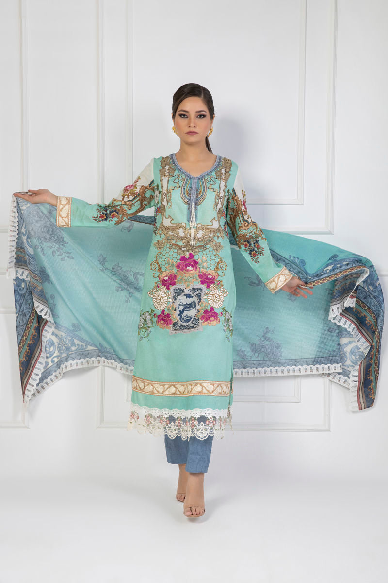 Shamaeel Ansari | Lawn 24 | LV112 by Shamaeel Ansari - Designer Dress - Type: Ladies Clothes - Available at Libayah - 100% Original