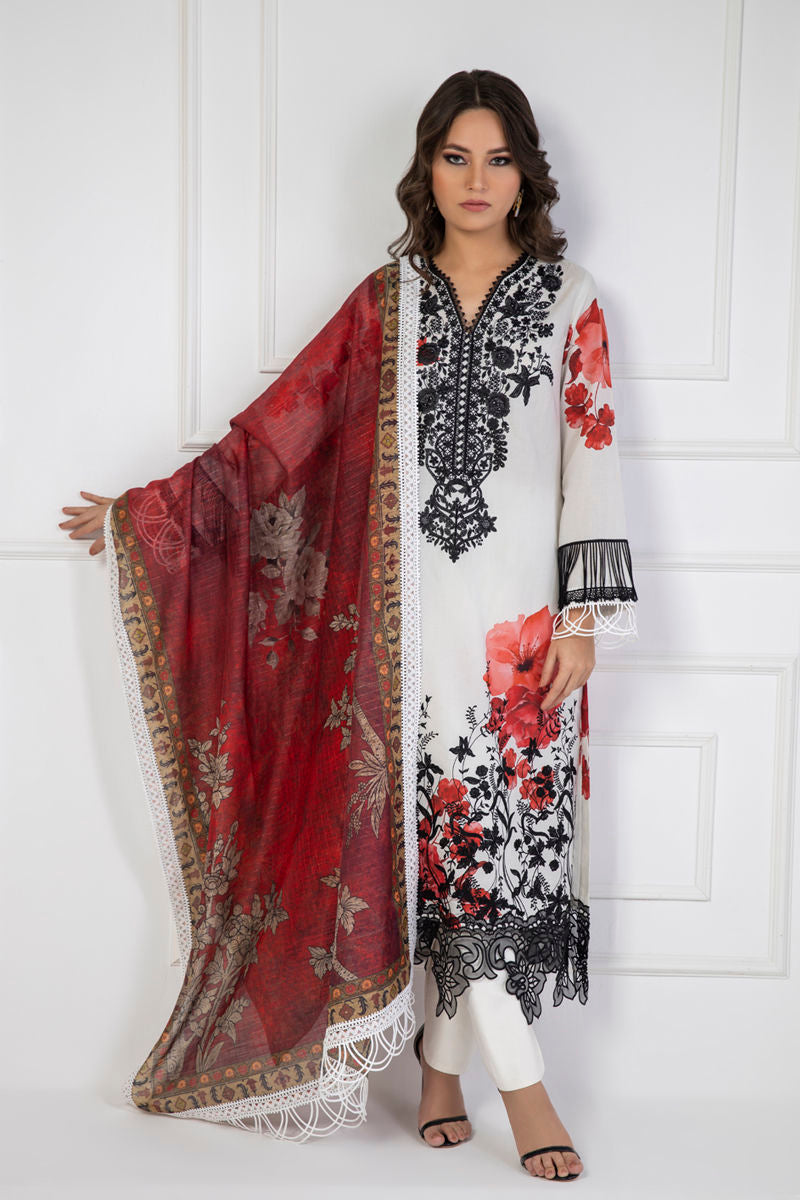 Shamaeel Ansari | Lawn 24 | LV114 by Shamaeel Ansari - Designer Dress - Type: Ladies Clothes - Available at Libayah - 100% Original