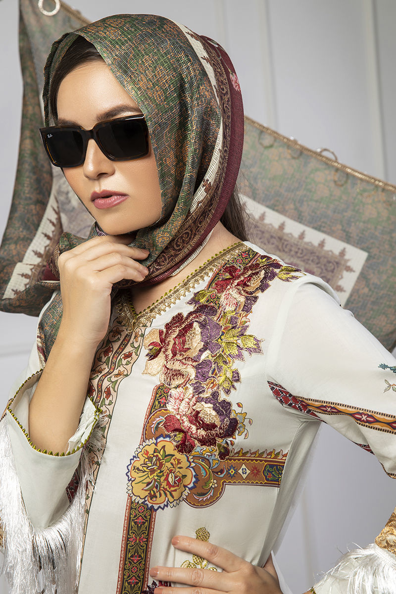 Shamaeel Ansari | Lawn 24 | LV11 by Shamaeel Ansari - Designer Dress - Type: Ladies Clothes - Available at Libayah - 100% Original
