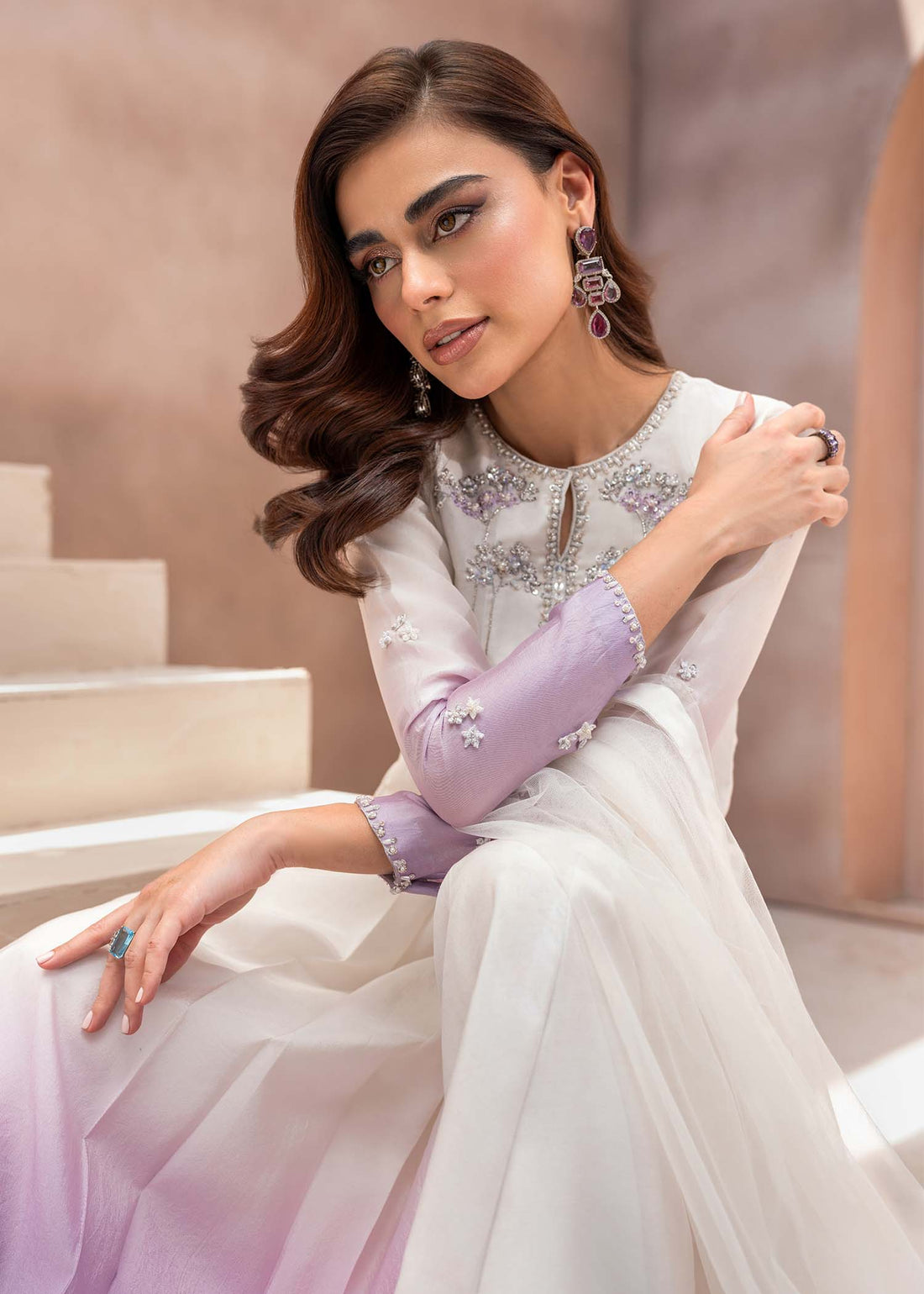 Mahum Asad | The Ultimate Edit 24 | Lilac love by Mahum Asad - Designer Dress - Type: Ladies Clothes - Available at Libayah - 100% Original