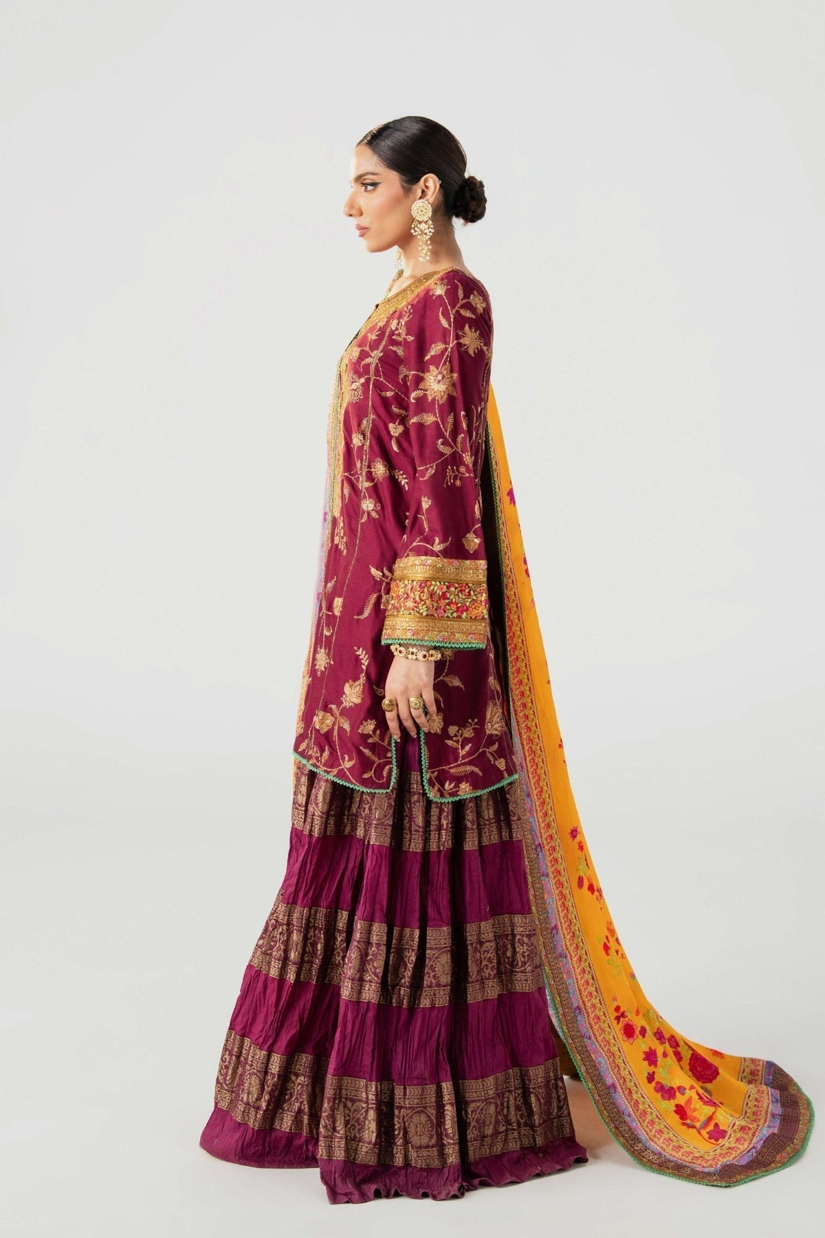 Fahad Hussayn | Jalsa Ghar | Tojis by Fahad Hussayn - Designer Dress - Type: Ladies Clothes - Available at Libayah - 100% Original
