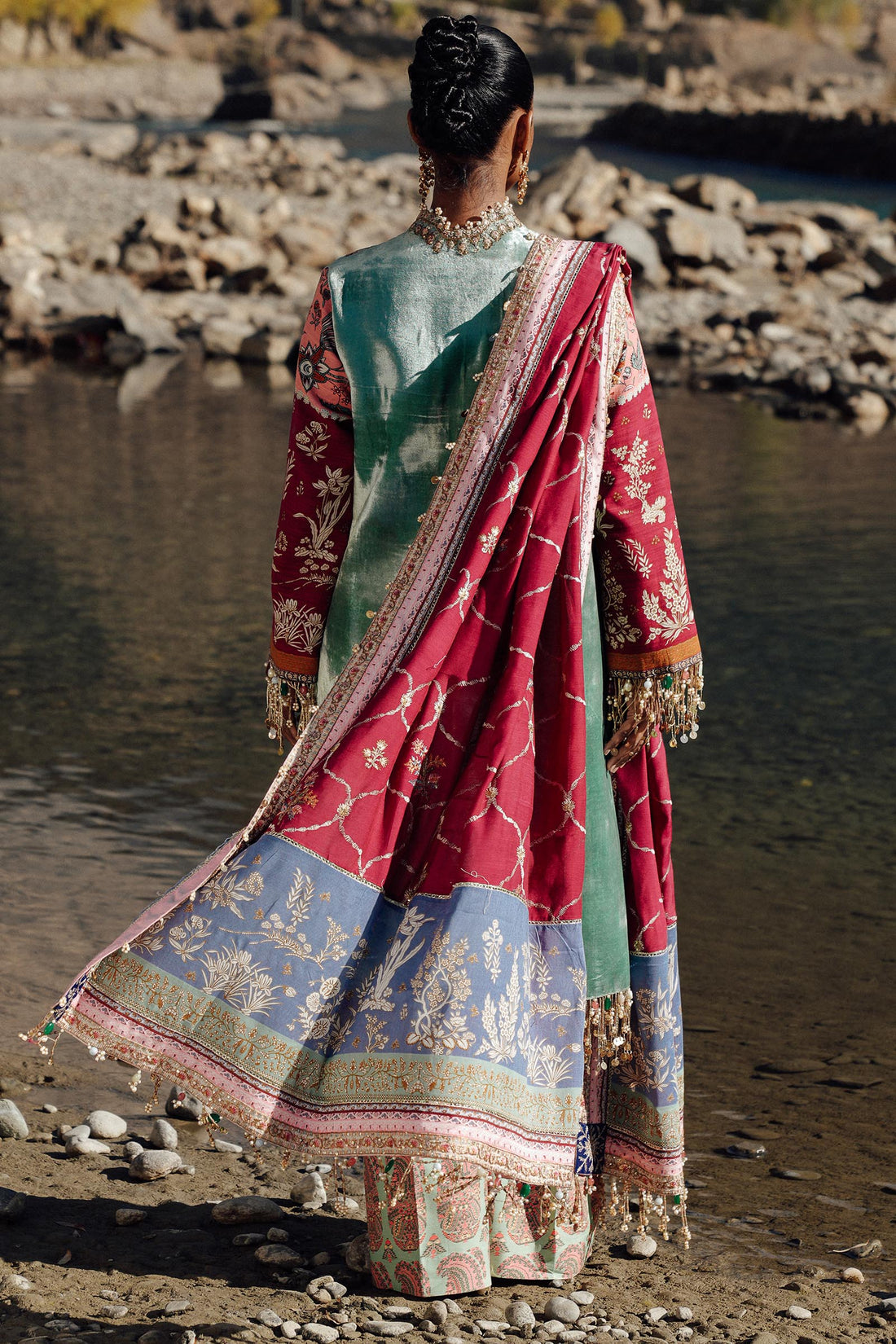 Sana Safinaz | Winter Shawl 24 | V241-006-3CP by Sana Safinaz - Designer Dress - Type: Ladies Clothes - Available at Libayah - 100% Original