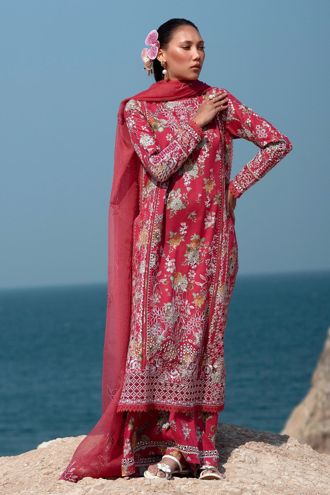 Afrozeh | Summer Together 25 | Pink Ruby by Afrozeh - Designer Dress - Type: Ladies Clothes - Available at Libayah - 100% Original