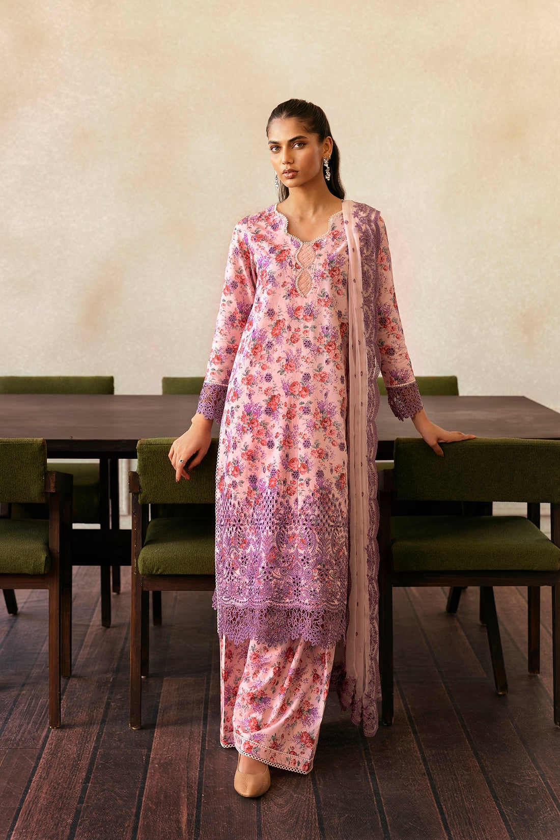 Afrozeh | Day Break | Dusk Laced by Afrozeh - Designer Dress - Type: Ladies Clothes - Available at Libayah - 100% Original